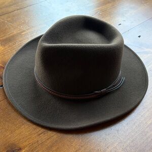 Country Gentleman Outback Brown Wool Fedora Sz L
